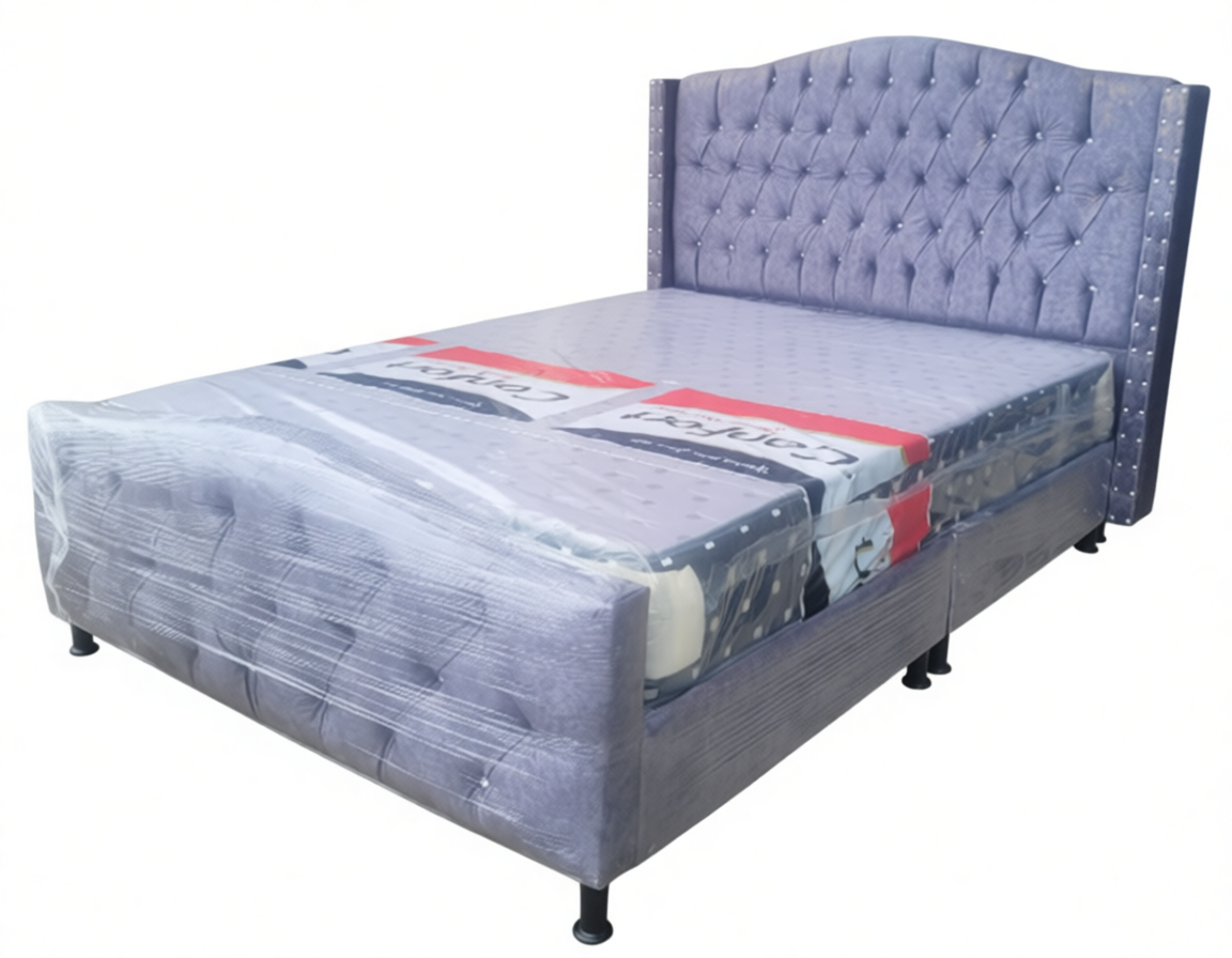 BASE CAMA DOBLE CON ESPALDAR