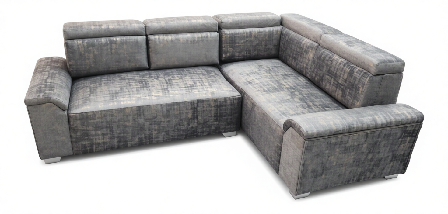 SALA SILLON EN L COLOR GRIS