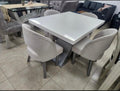 Comedor  Cuadrado con Cubierta Blanca de Alto Brillo (4 Puestos)