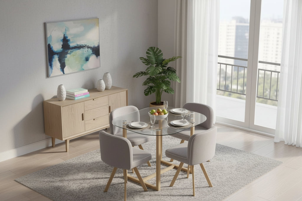 Comedor Redondo Minimalista (4 Puestos)