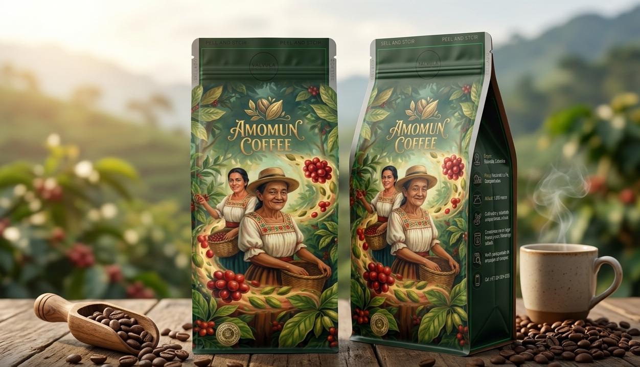CAFE CARDAMOMO : EN GRANO Y MOLIDO